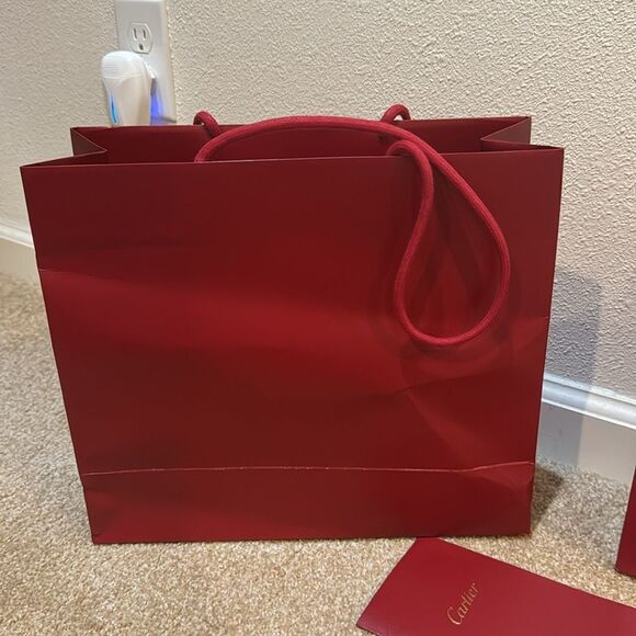 Cartier Authentic Designer Paper Bag with receipt holders - Picture 3 of 9